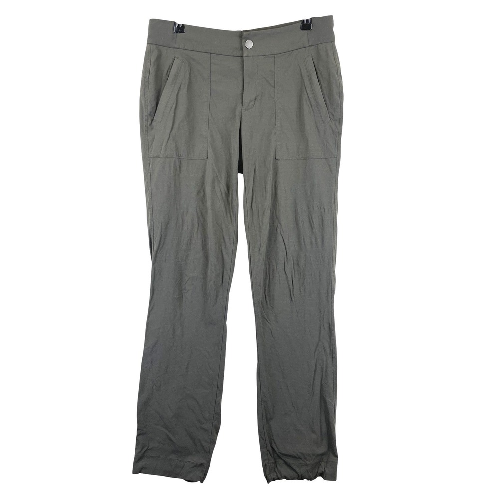 Athleta Hiking Travel Pants Womens 6P Gray Lightweight Stretch Outdoor Ankle